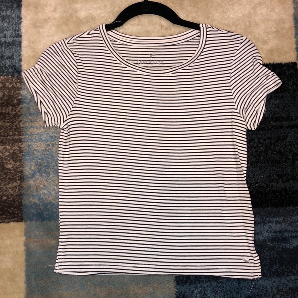 American Eagle Soft&Sexy Striped Crop Top